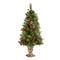 4ft. Pre-Lit Pine Iced Berry Pine Entrance Tree in Gold Urn, Clear Lights